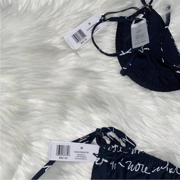 WeWoreWhat Womens Size Medium Print Underwire & Ruched String Bikini Set - Picture 7 of 10